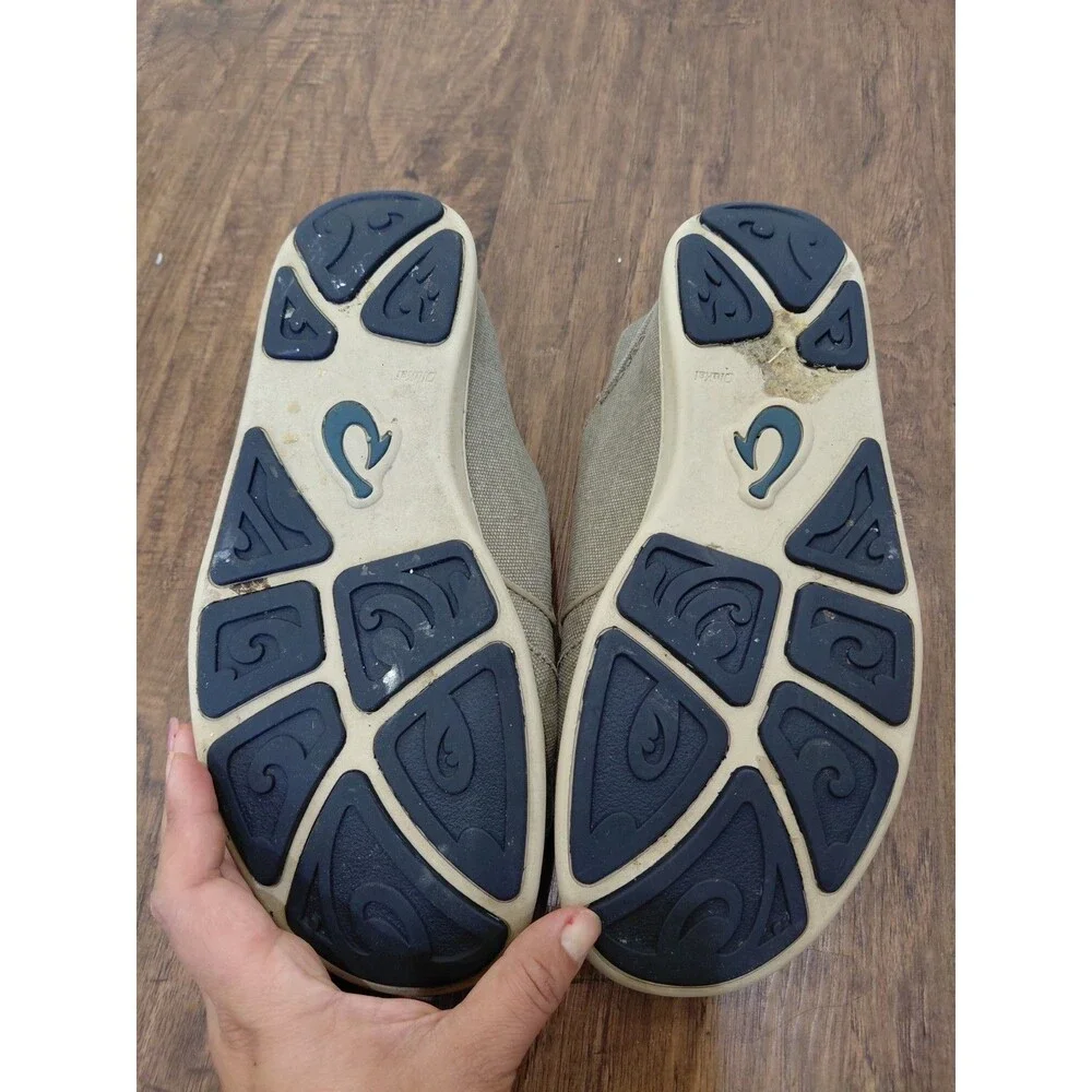 Olukai Nohea Mesh Loafers Shoes Mens Beige  Casual Hawaii Sz 10M